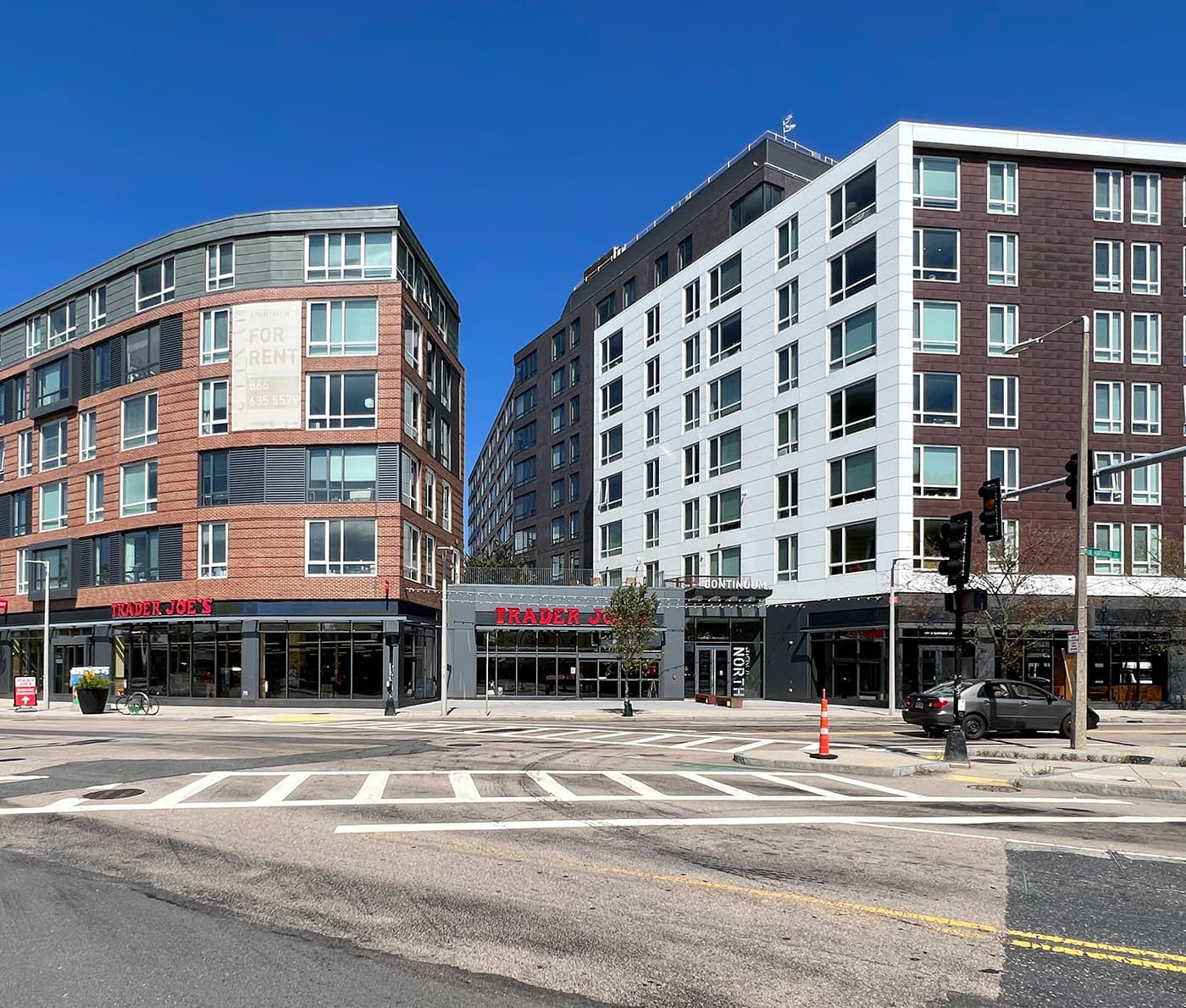 Apartment building with ground floor Trader Joe's